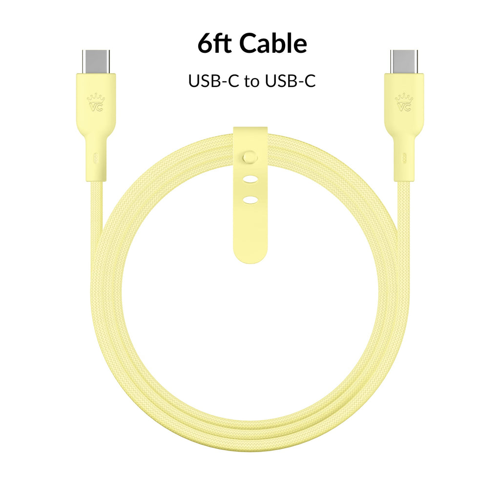 Butter Yellow Fast Charging Cable, 6ft USB-C