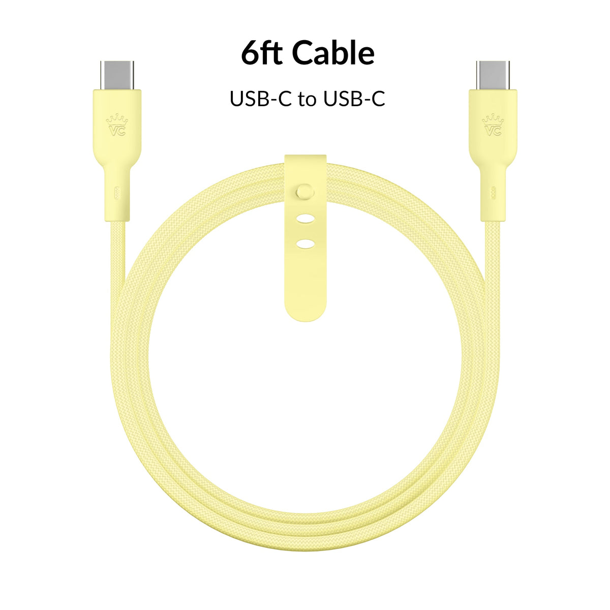 Butter Yellow Fast Charging Cable, 6ft USB-C