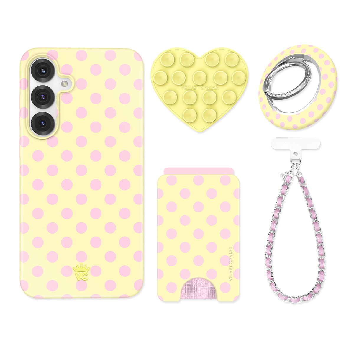 Buttercream Polka Dot Samsung Bundle Set