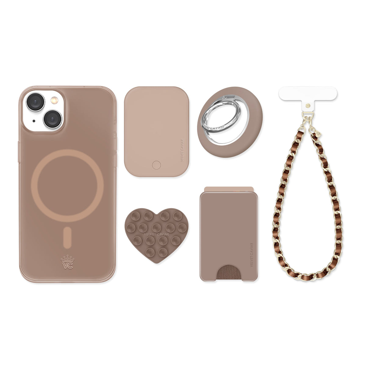 Cashmere Taupe Jelly iPhone Bundle Set