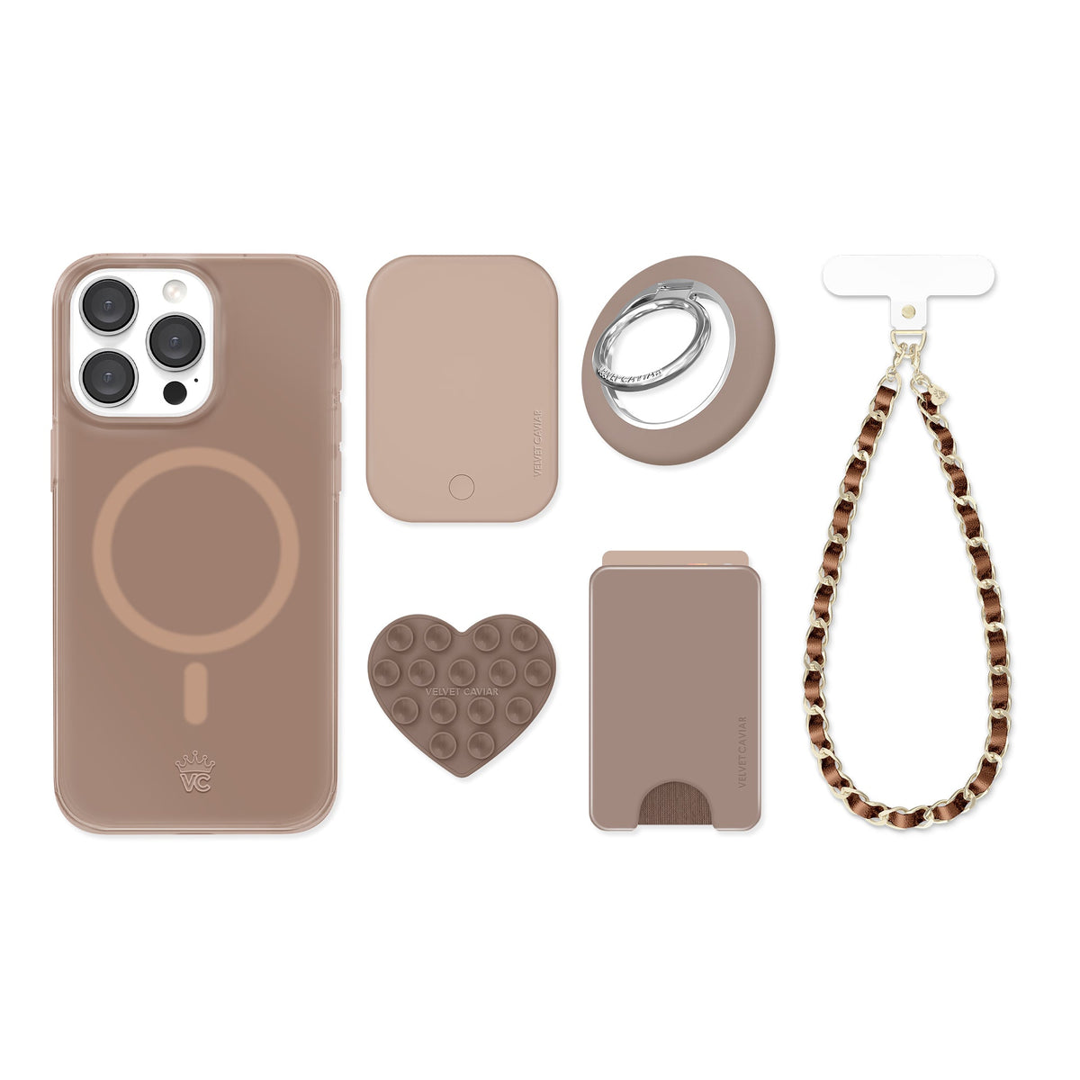 Cashmere Taupe Jelly iPhone Bundle Set