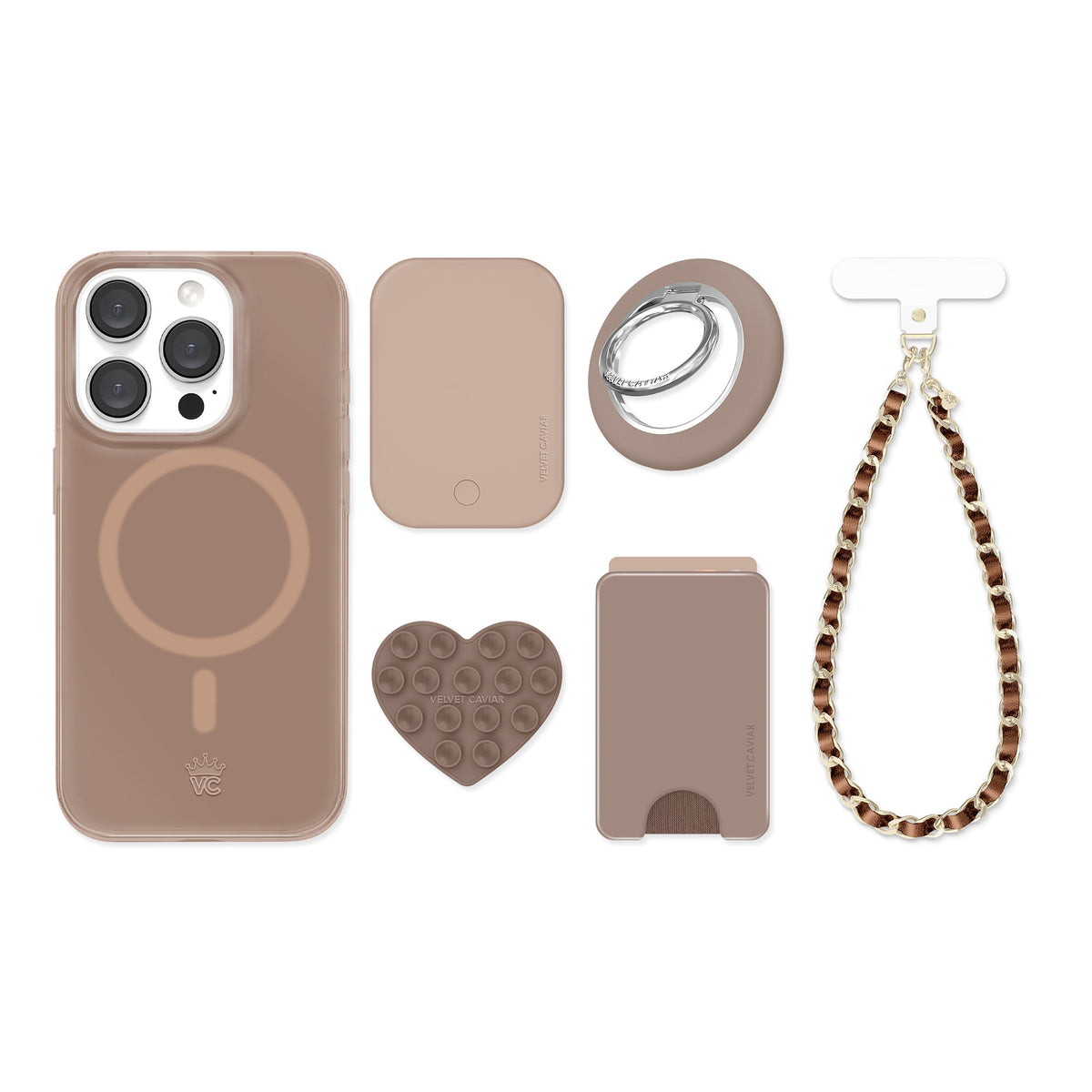 Cashmere Taupe Jelly iPhone Bundle Set