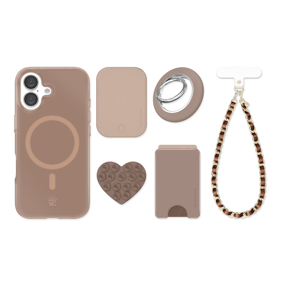 Cashmere Taupe Jelly iPhone Bundle Set