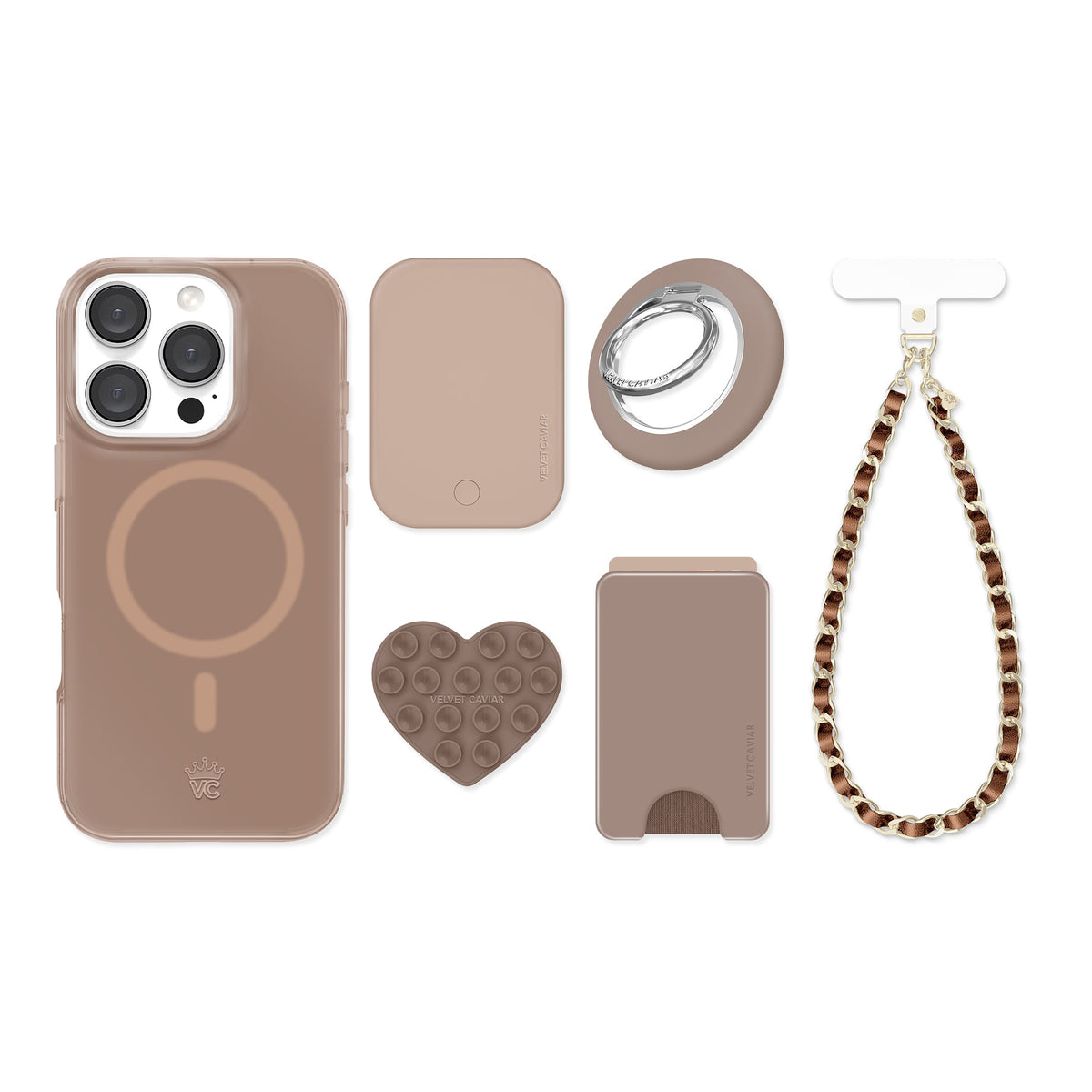 Cashmere Taupe Jelly iPhone Bundle Set