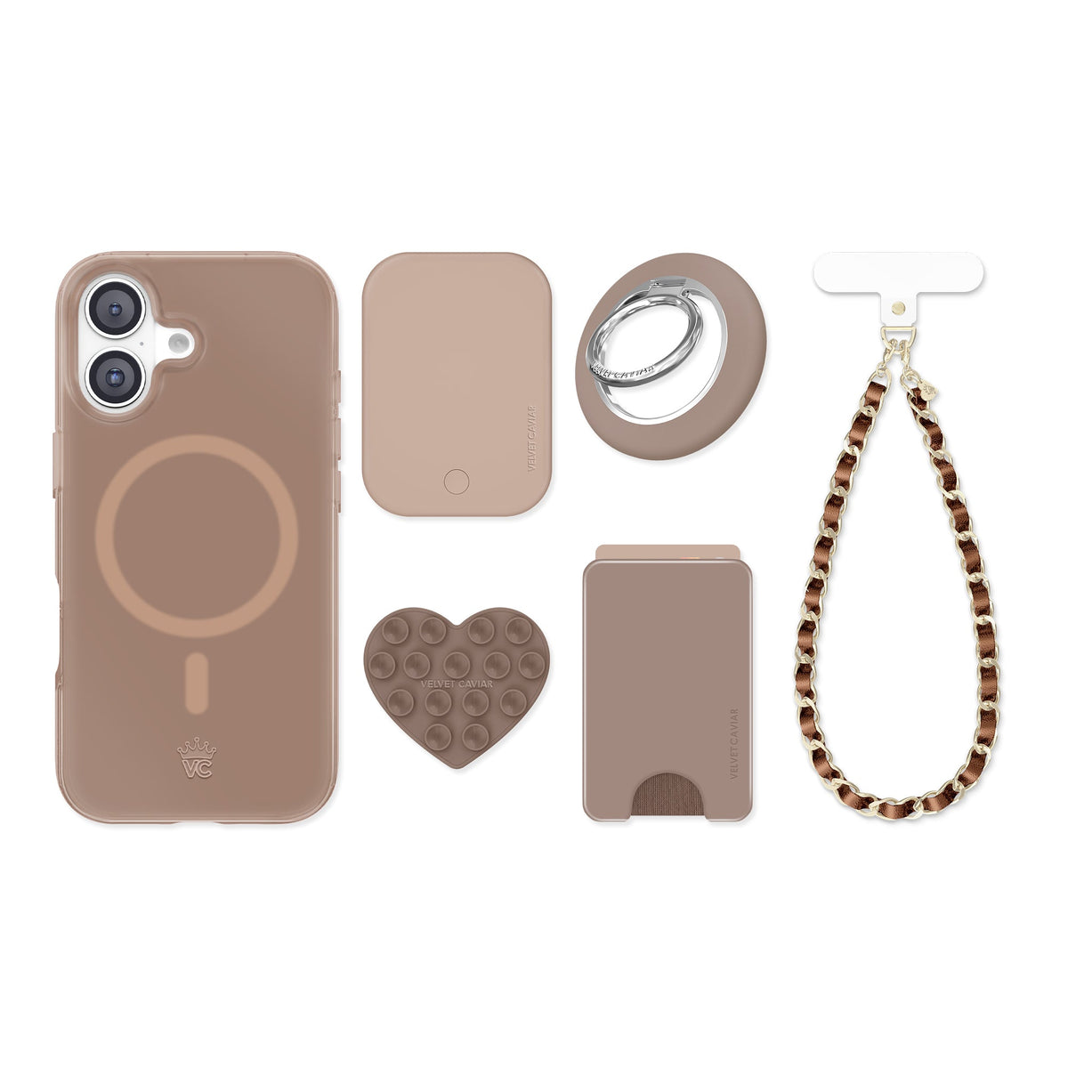 Cashmere Taupe Jelly iPhone Bundle Set
