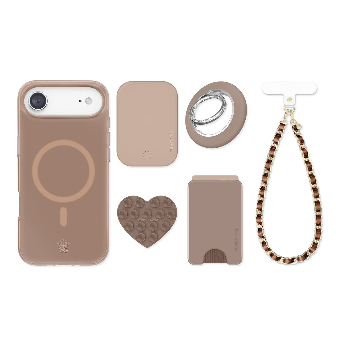 Cashmere Taupe Jelly iPhone Bundle Set