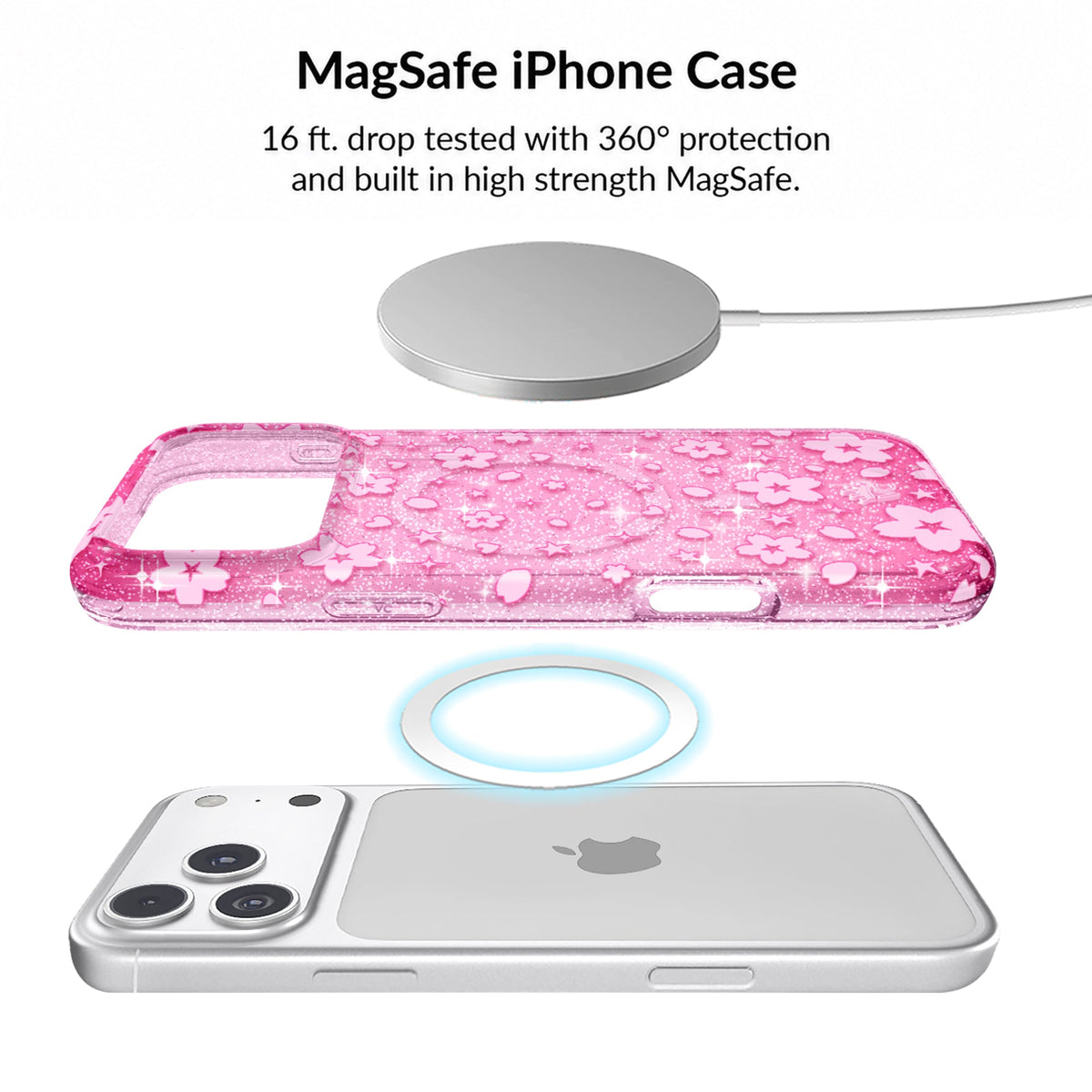 Cherry Blossom Glitter iPhone Bundle Set