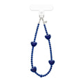 Clear Blue Heart Phone Charm