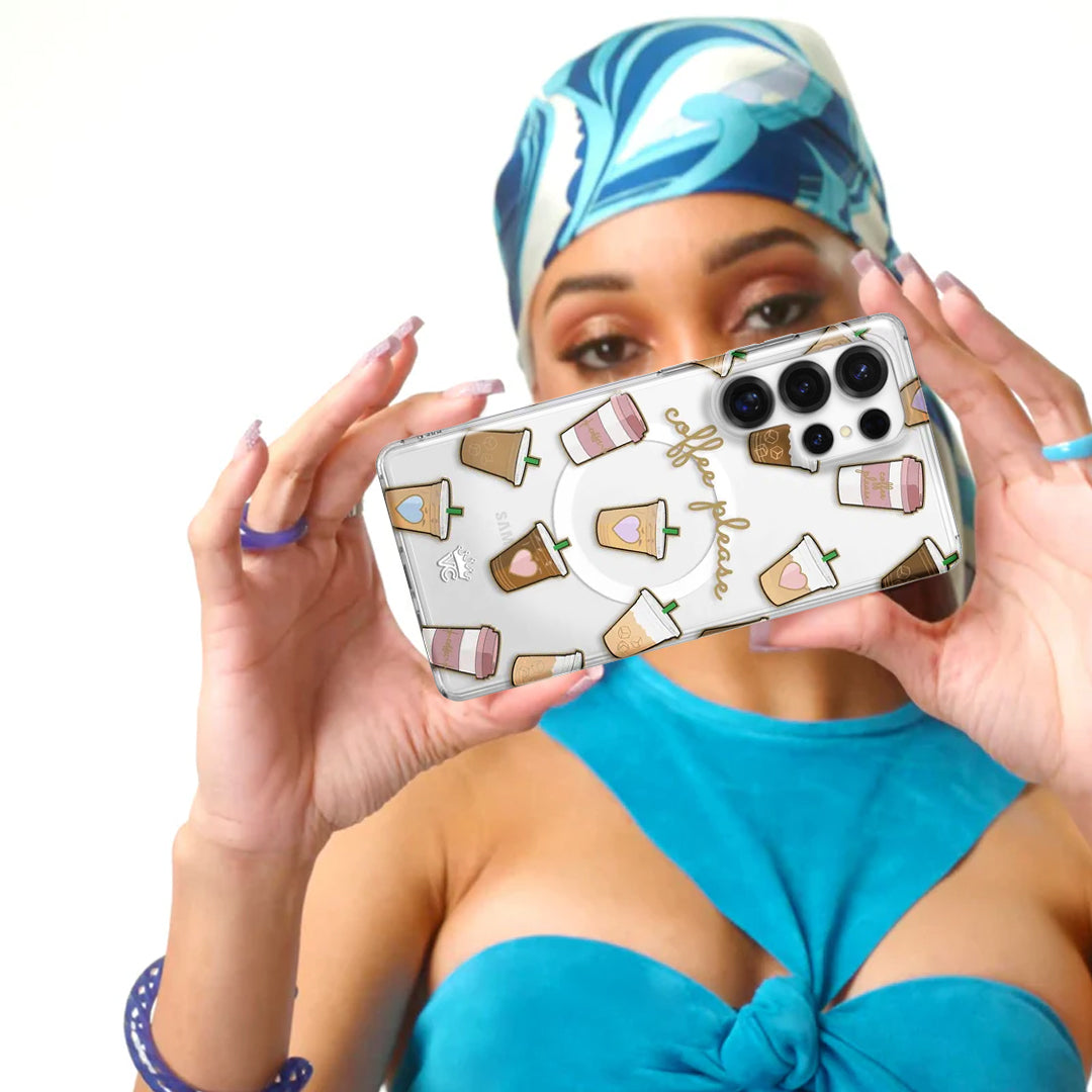 Coffee First Clear Samsung Galaxy Case