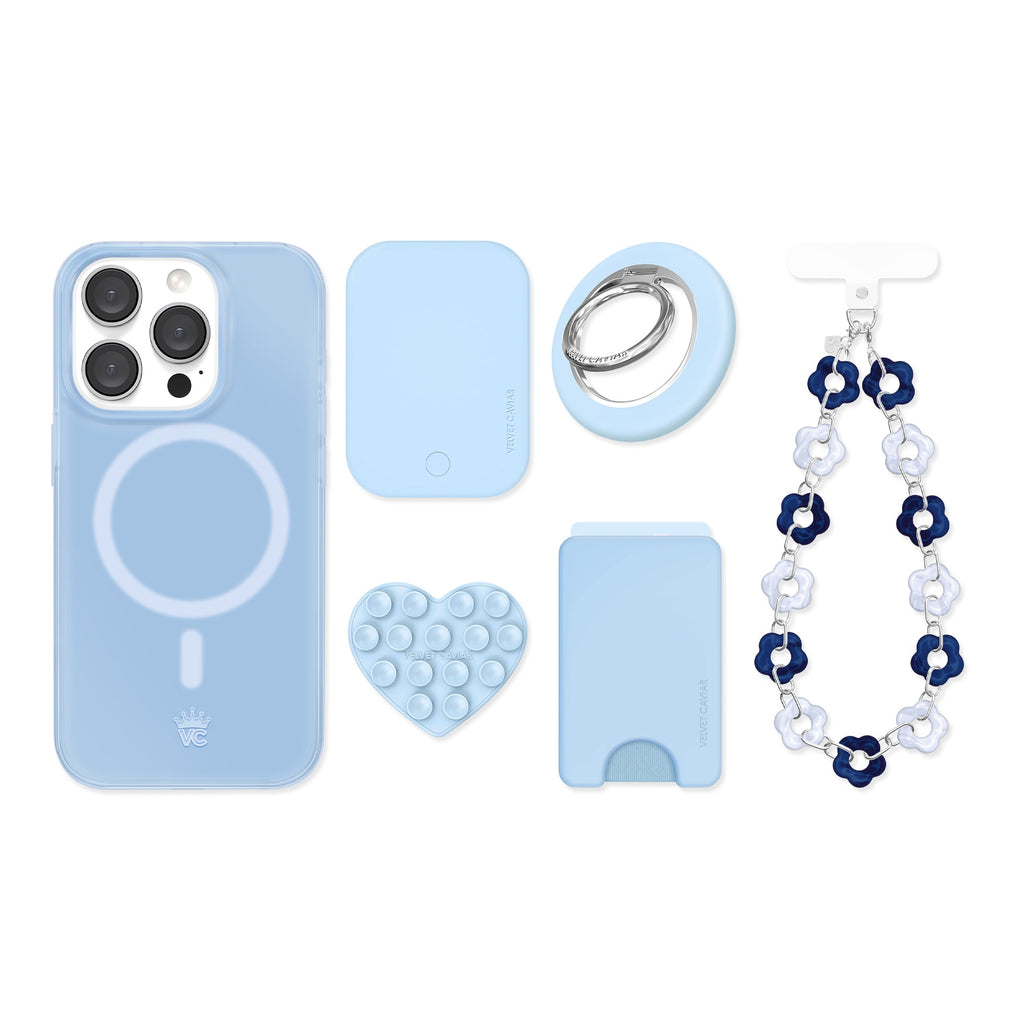 Glacier Blue Jelly iPhone Bundle Set