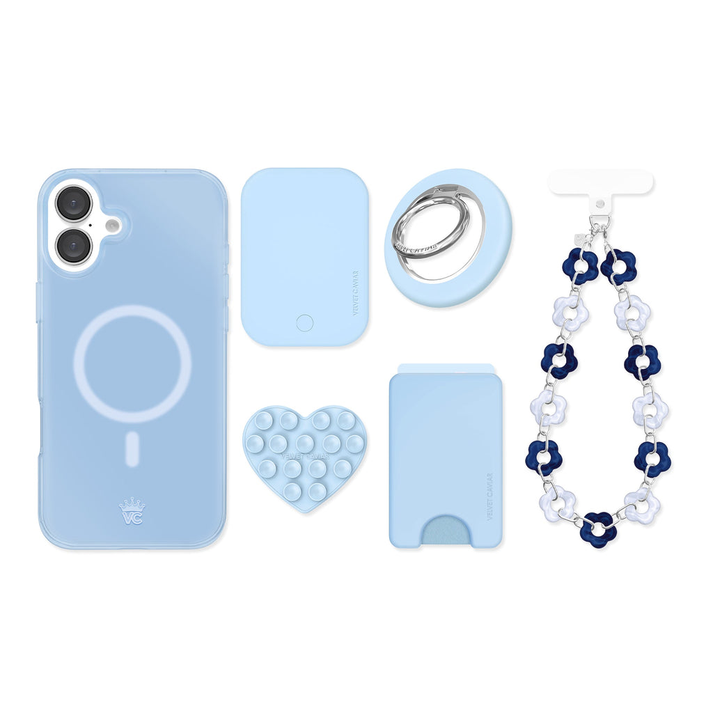 Glacier Blue Jelly iPhone Bundle Set