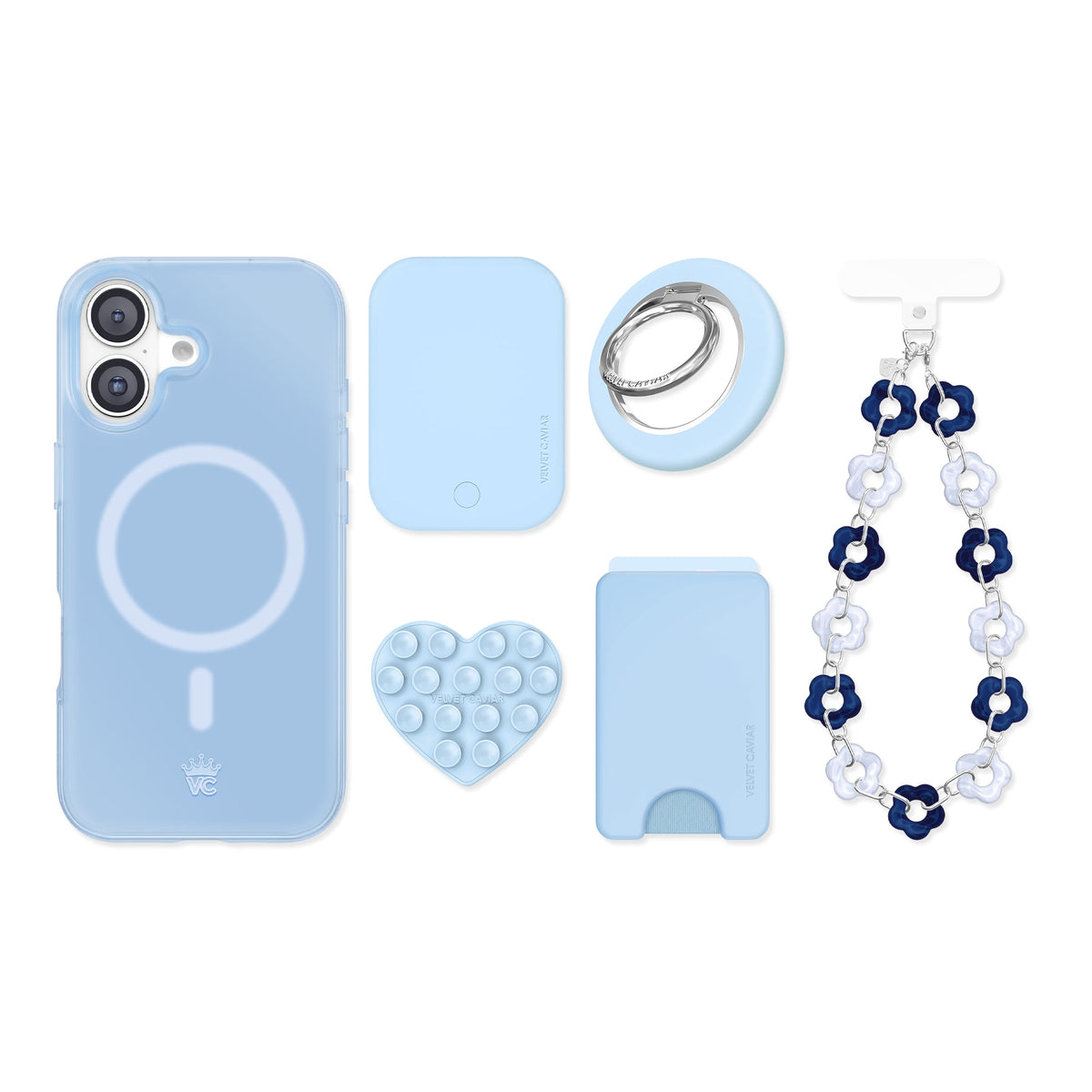 Glacier Blue Jelly iPhone Bundle Set