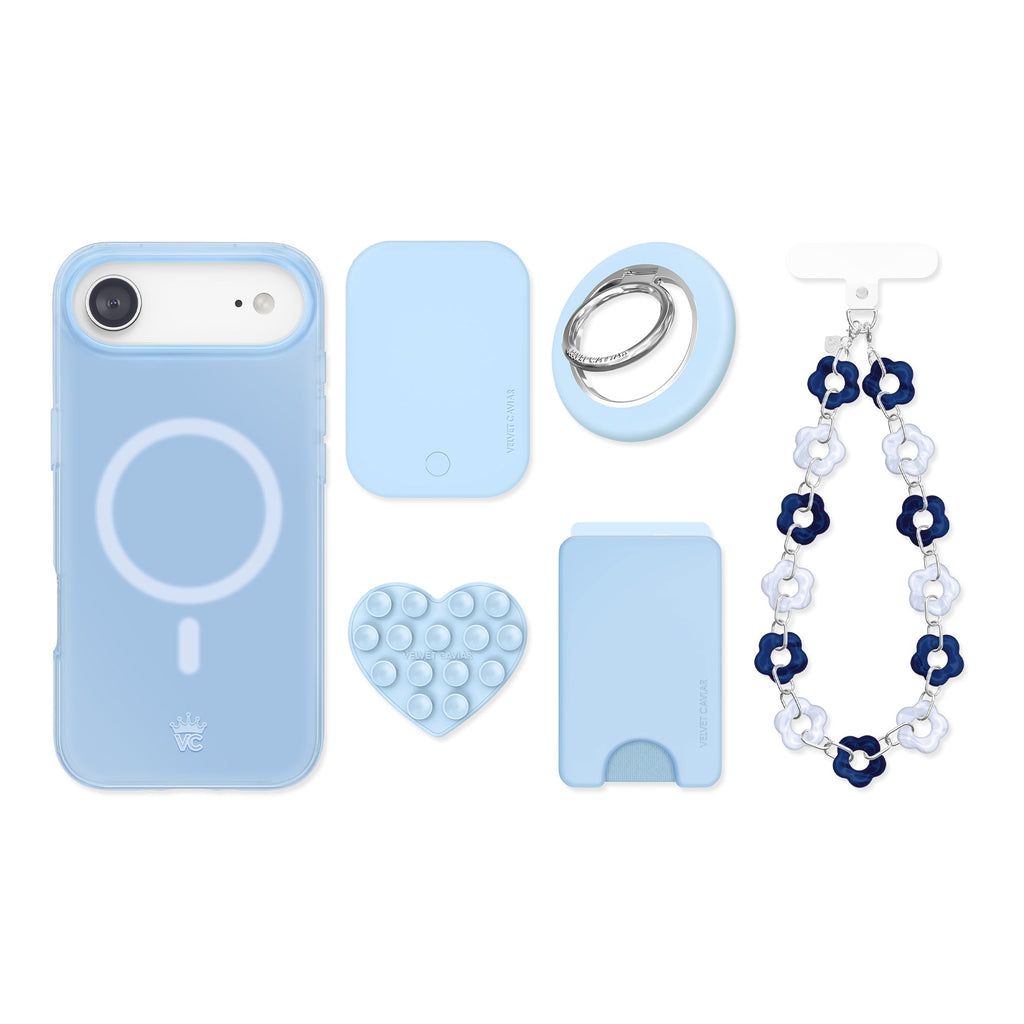 Glacier Blue Jelly iPhone Bundle Set