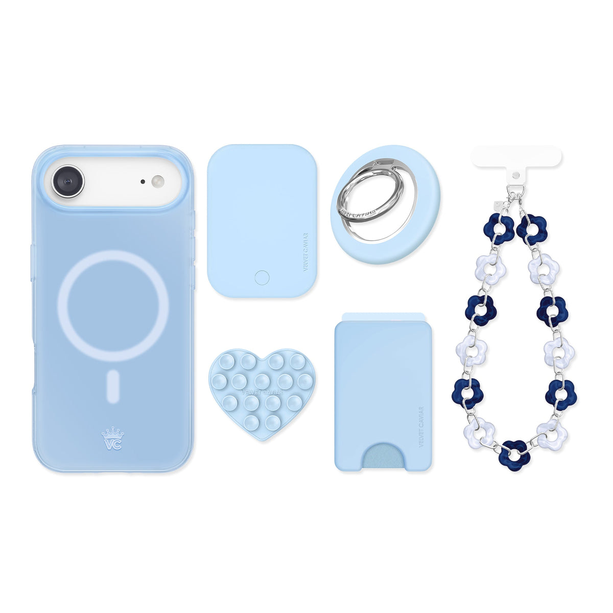 Glacier Blue Jelly iPhone Bundle Set