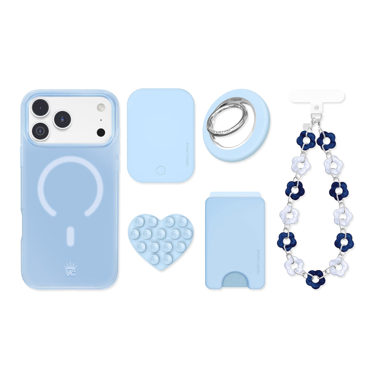 Glacier Blue Jelly iPhone Bundle Set