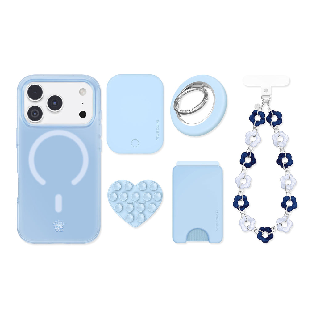 Glacier Blue Jelly iPhone Bundle Set