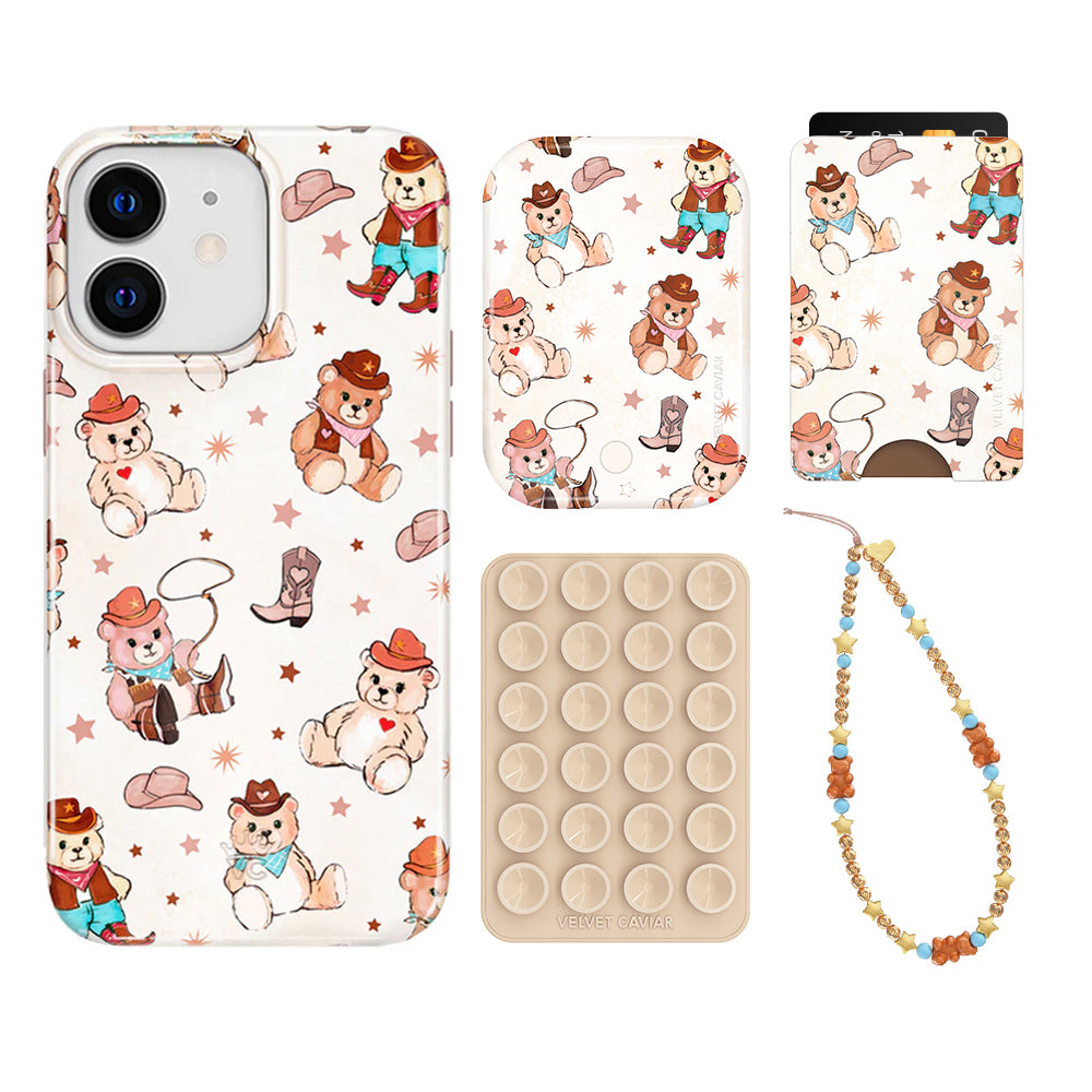 Cowboy Teddy iPhone Bundle Set - Wallet