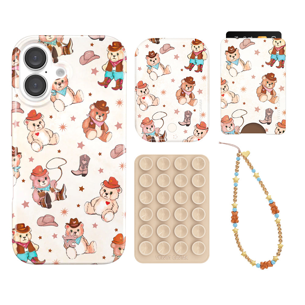 Cowboy Teddy iPhone Bundle Set - Wallet