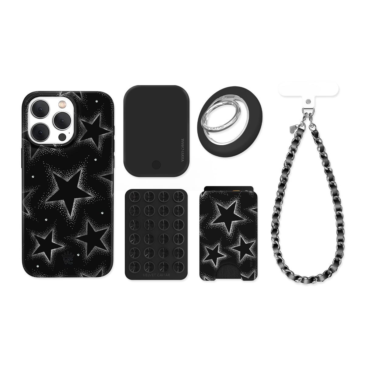 Crystal Chrome Stars iPhone Bundle Set