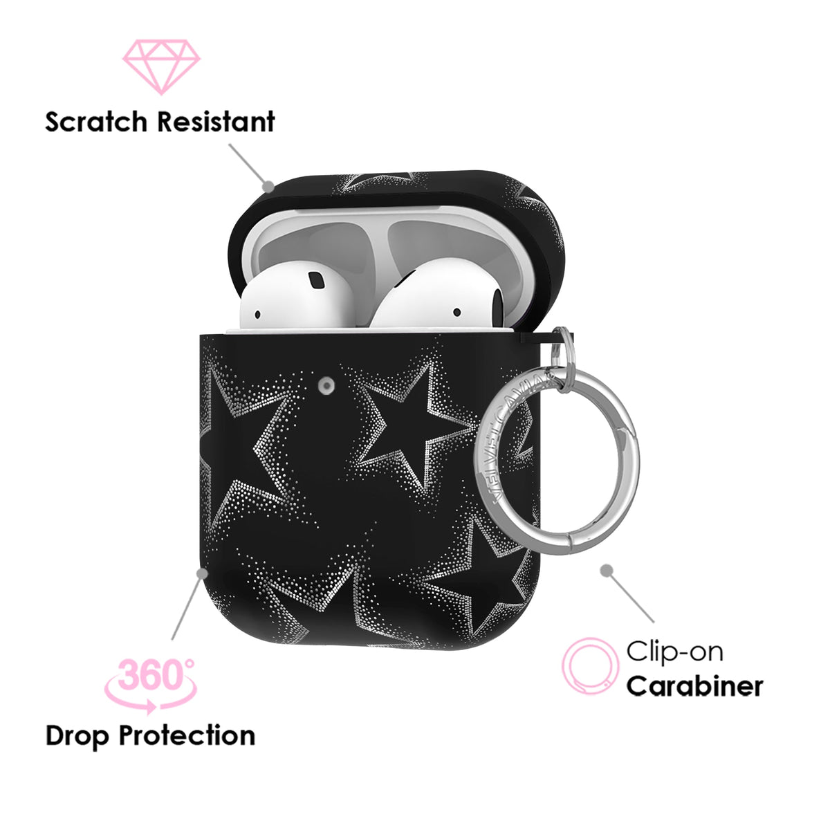 Chrome Stars AirPod Case