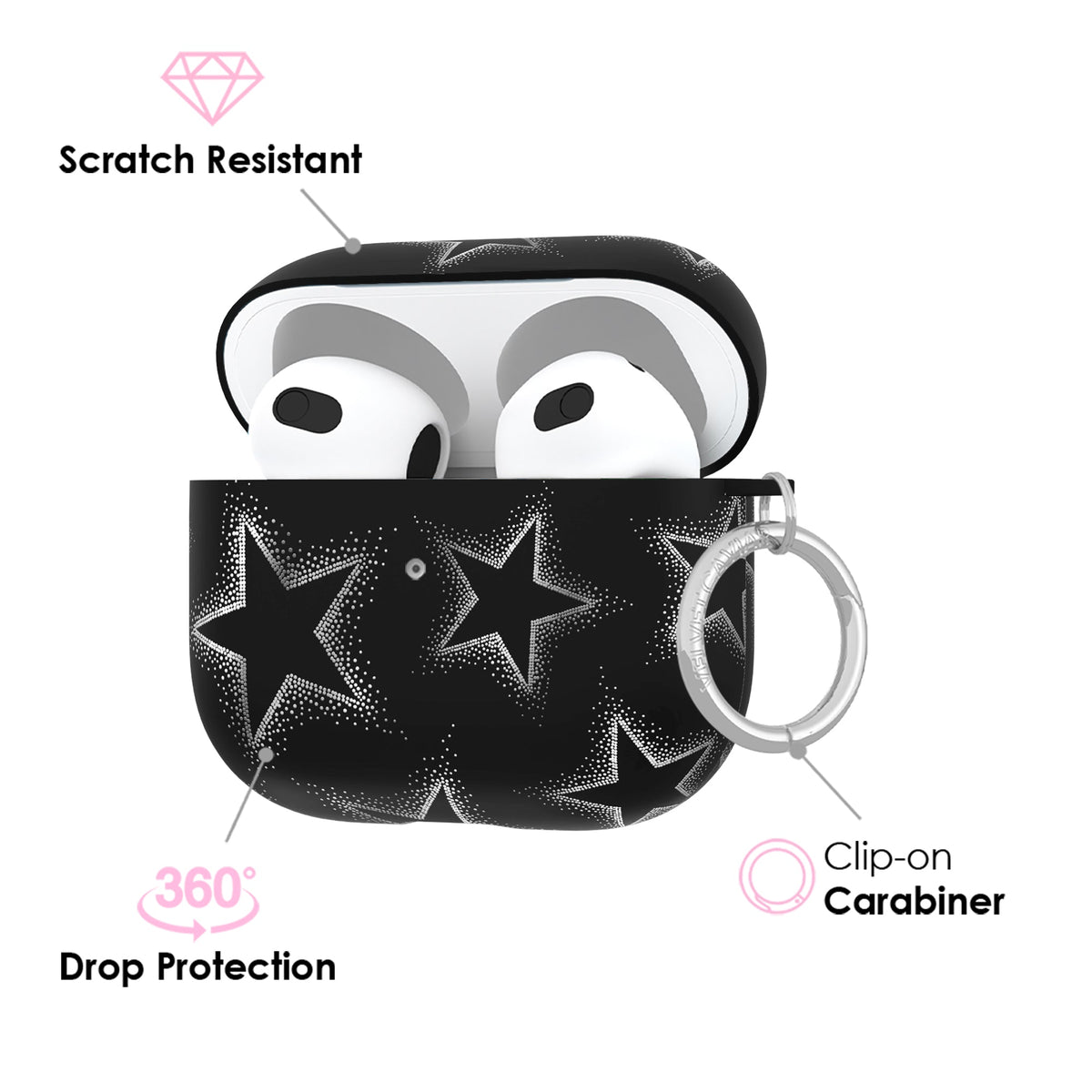 Chrome Stars AirPod Case