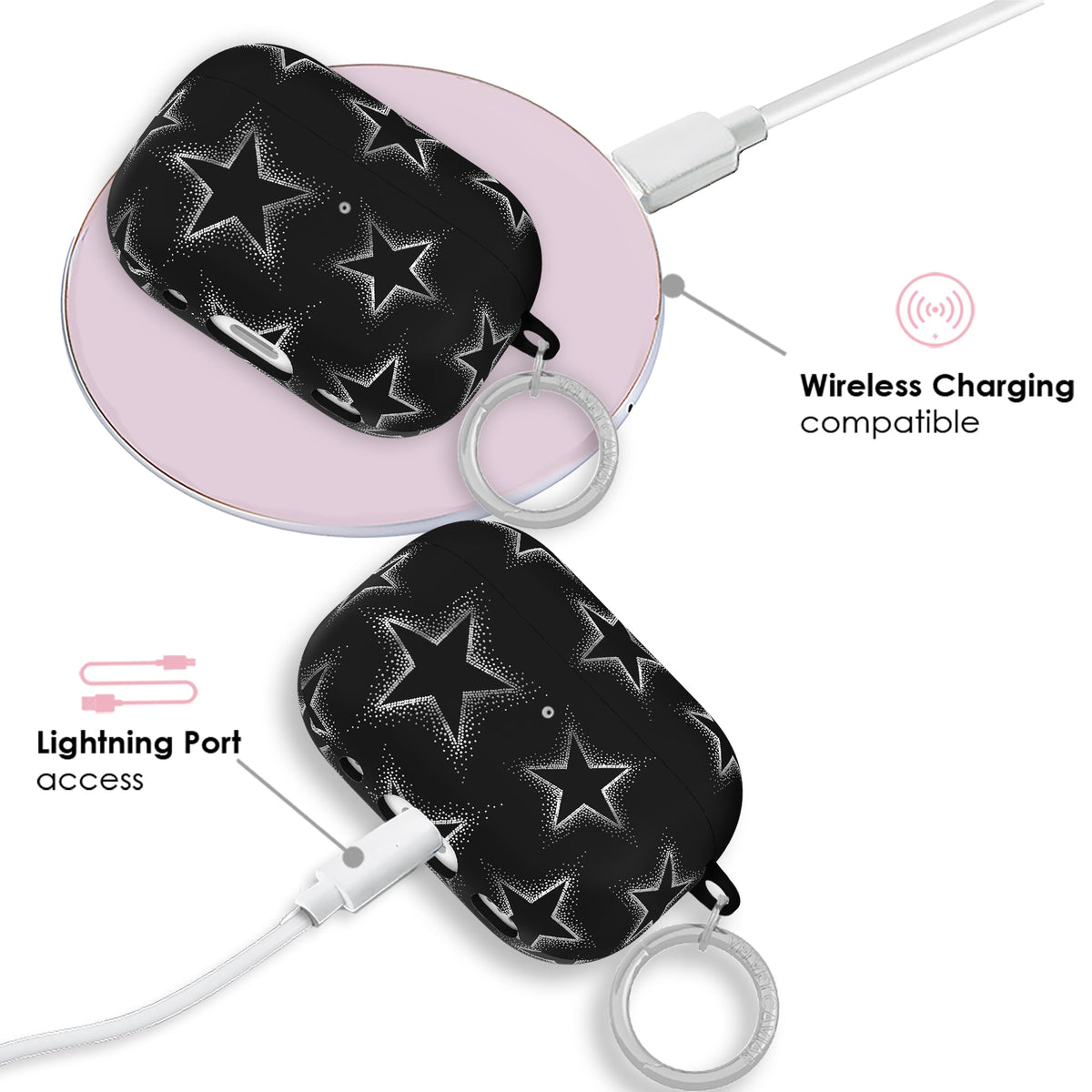 Chrome Stars AirPod Case