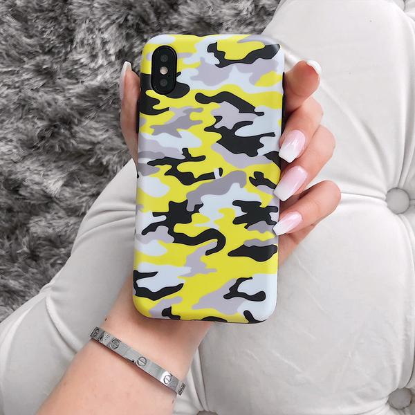 Yellow Camo iPhone Case