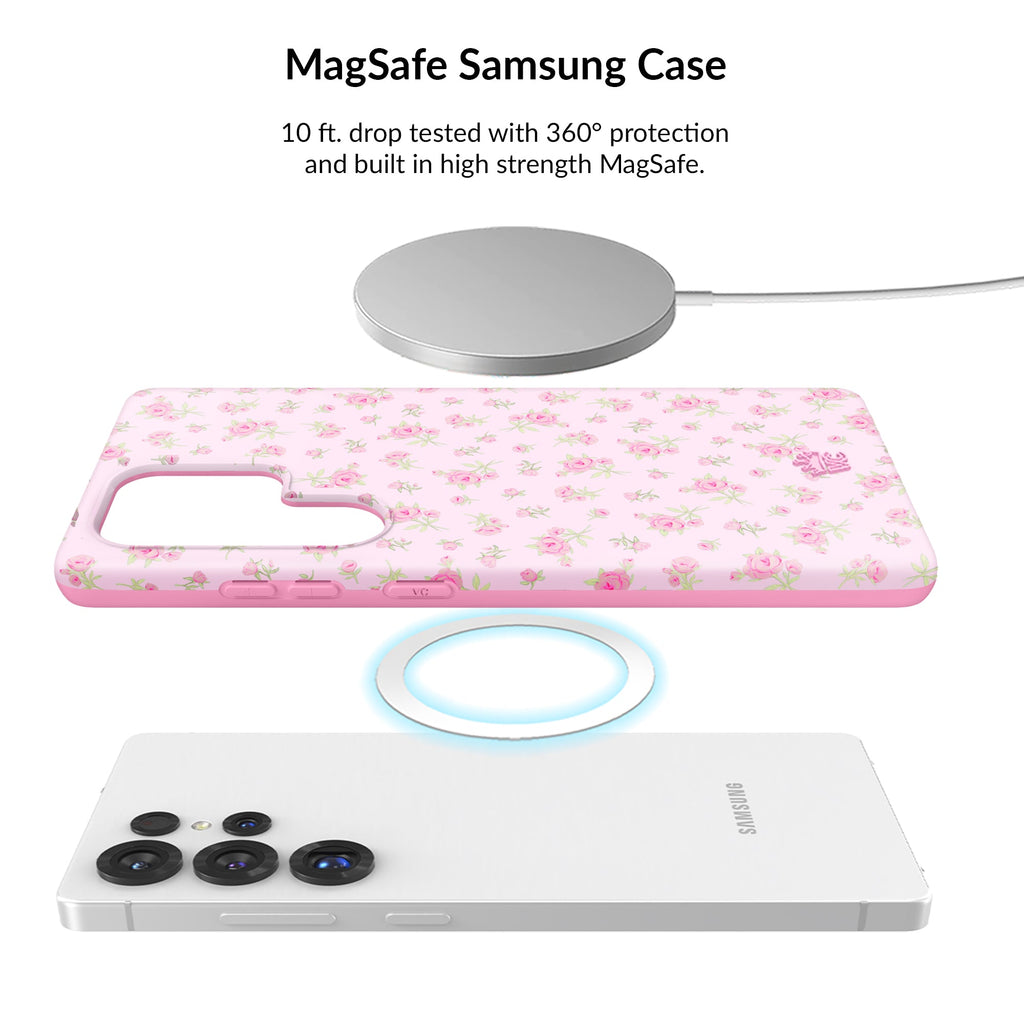 Dainty Pink Floral Samsung Bundle Set