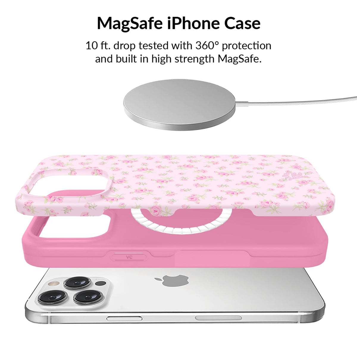 Dainty Pink Floral iPhone Bundle Set
