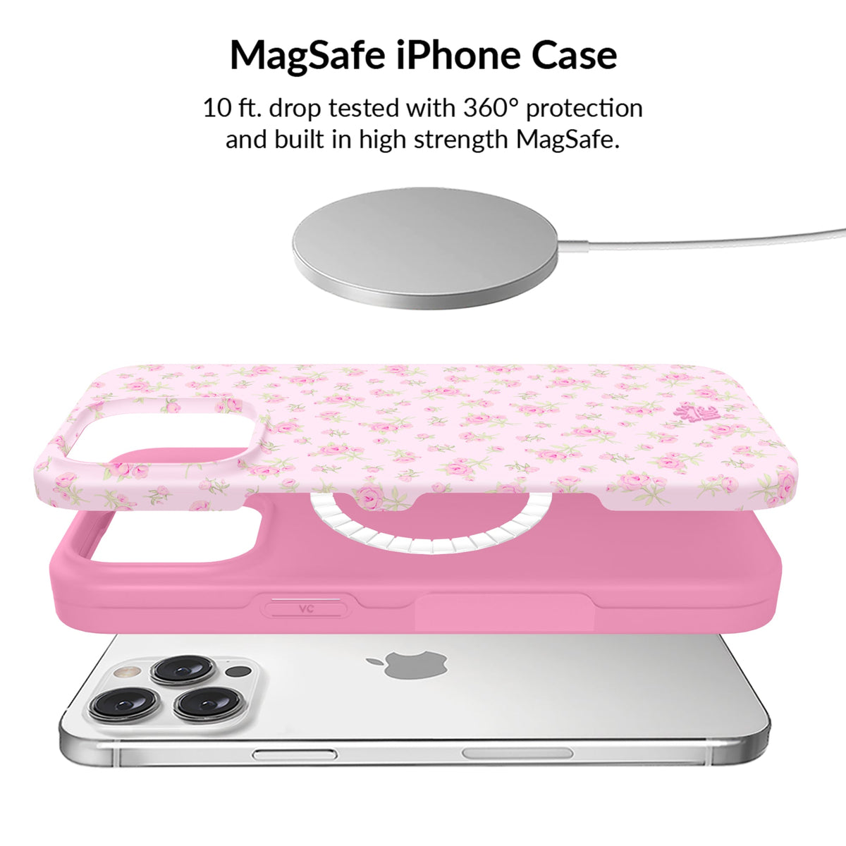 Dainty Pink Floral iPhone Bundle Set