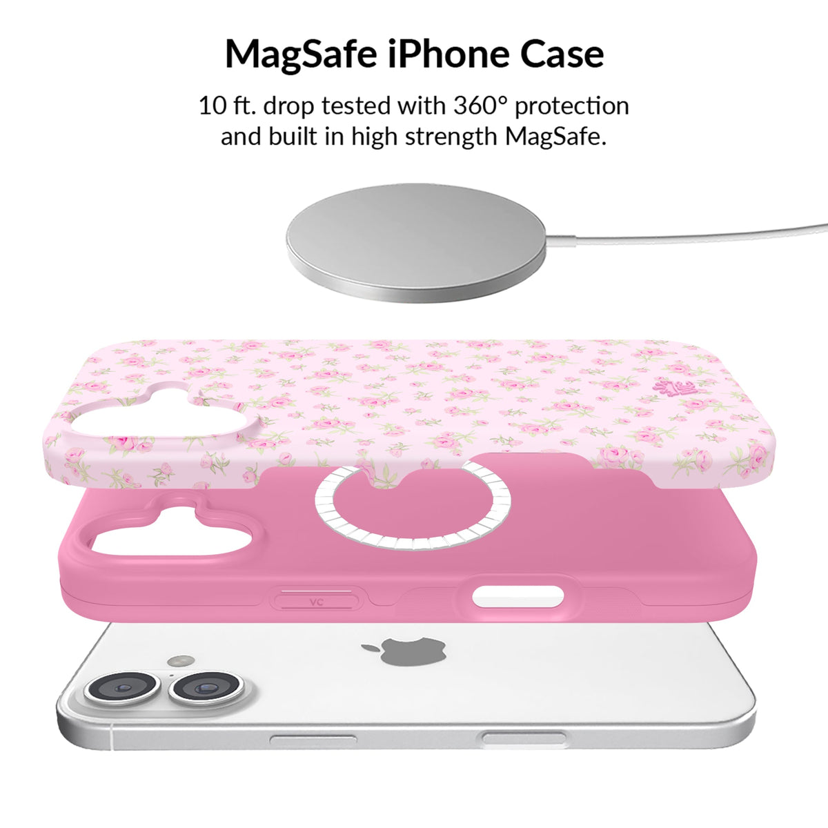 Dainty Pink Floral iPhone Bundle Set