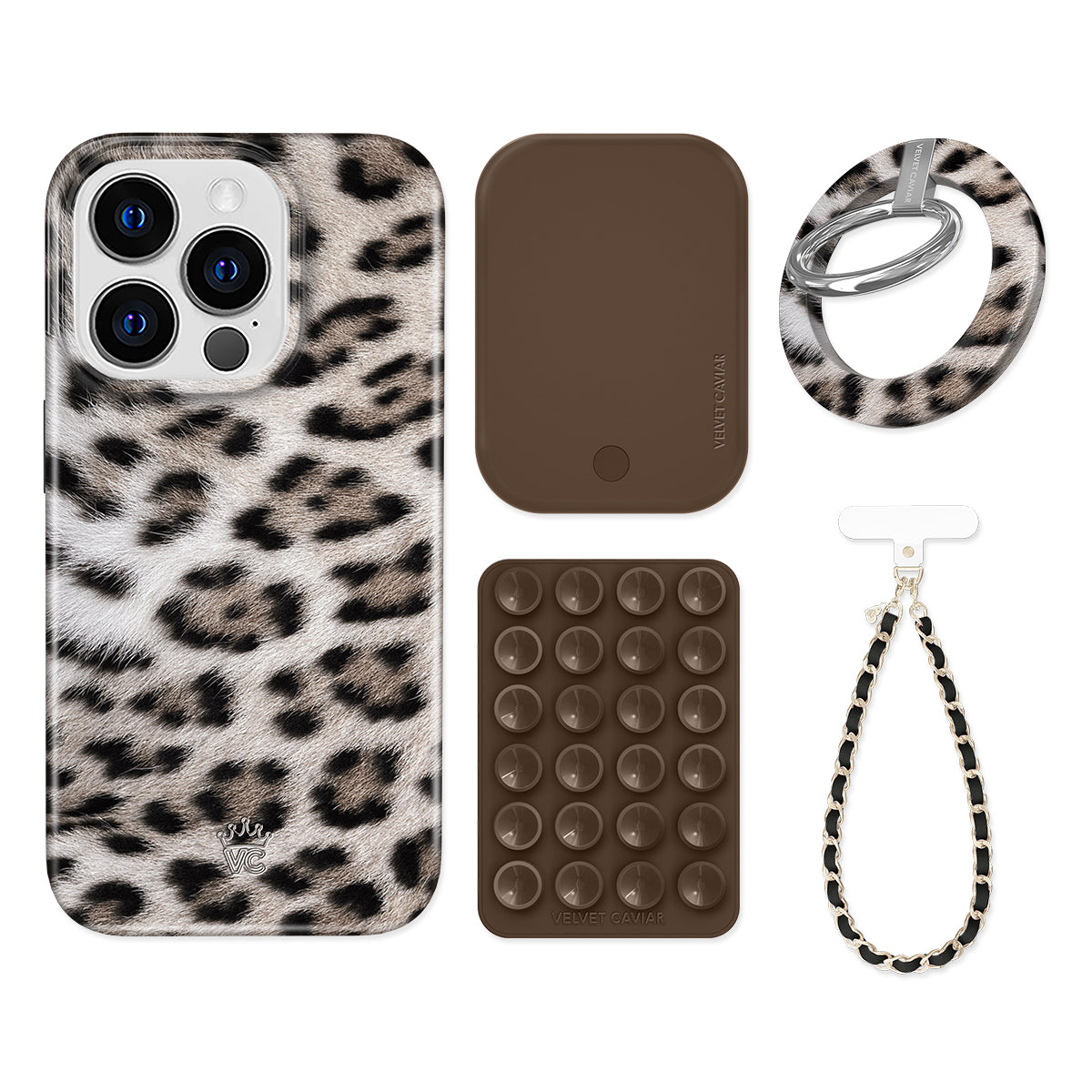 Arctic Leopard iPhone Bundle Set - Grip