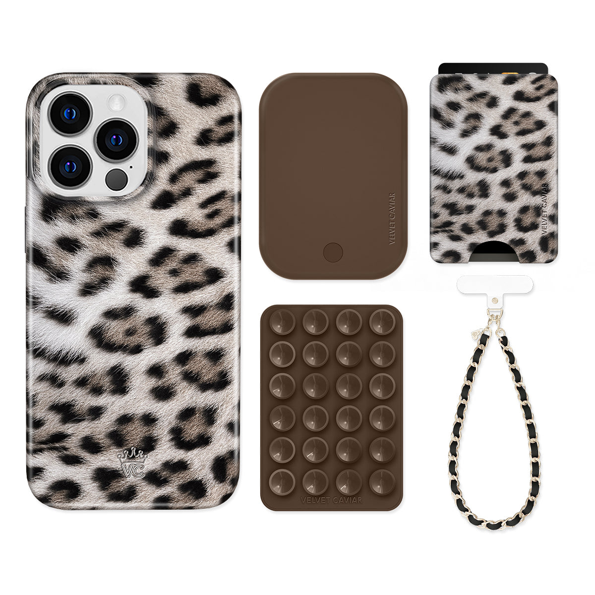 Arctic Leopard iPhone Bundle Set - Wallet