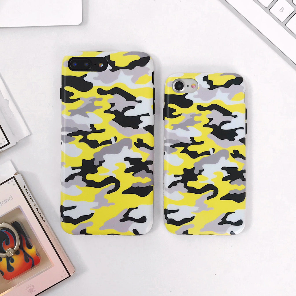 Yellow Camo iPhone Case