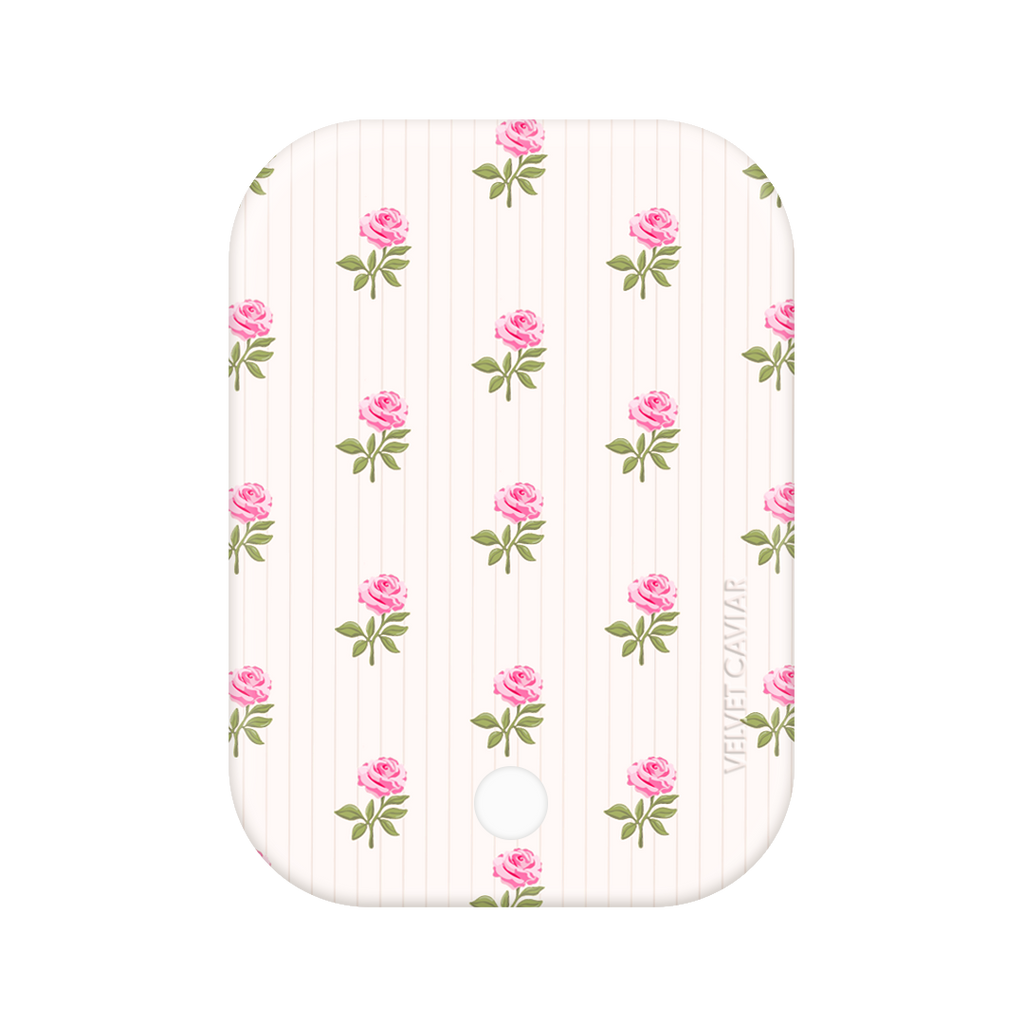 Pink Peony Floral Portable MagSafe Charger Power Pack