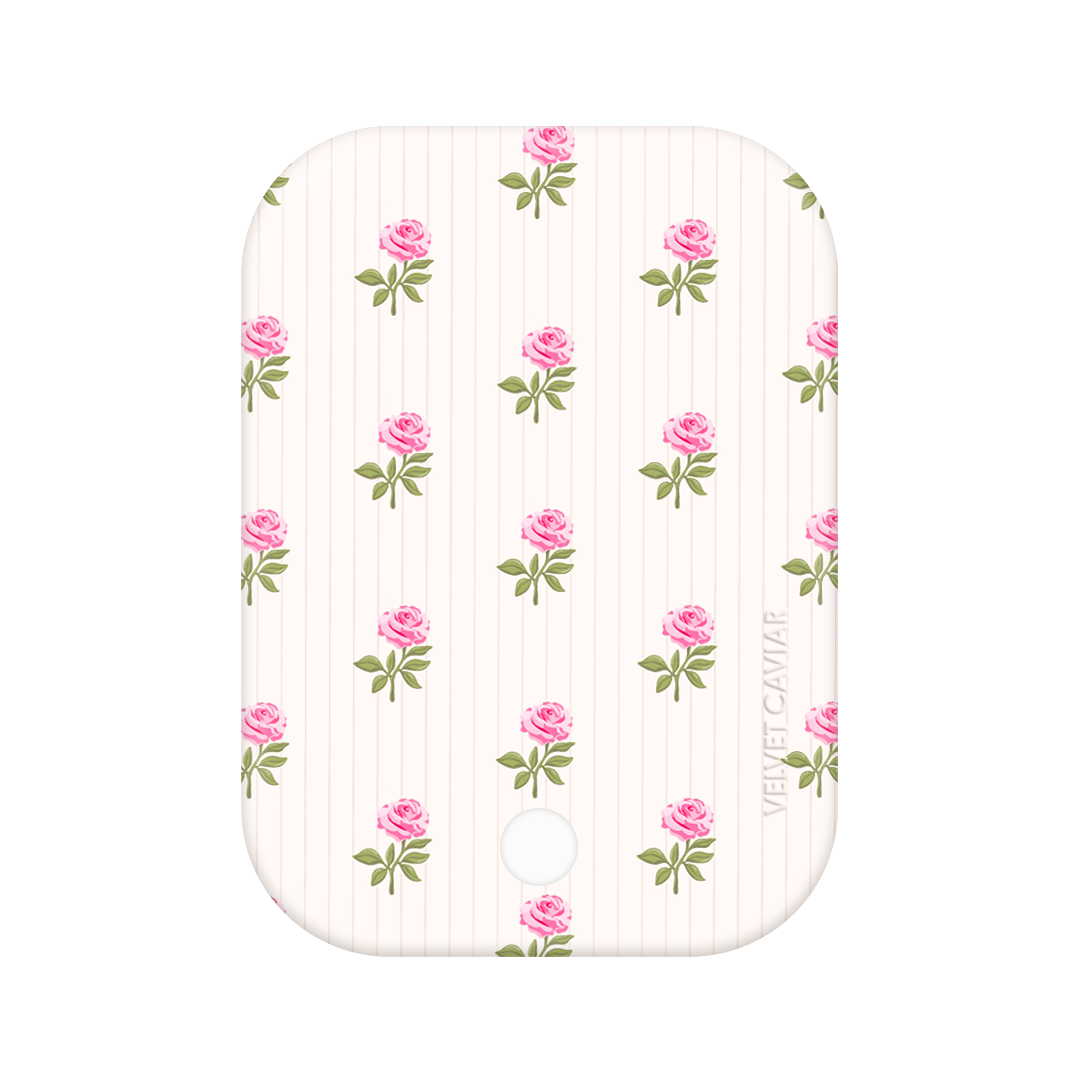 Pink Peony Floral Portable MagSafe Charger Power Pack