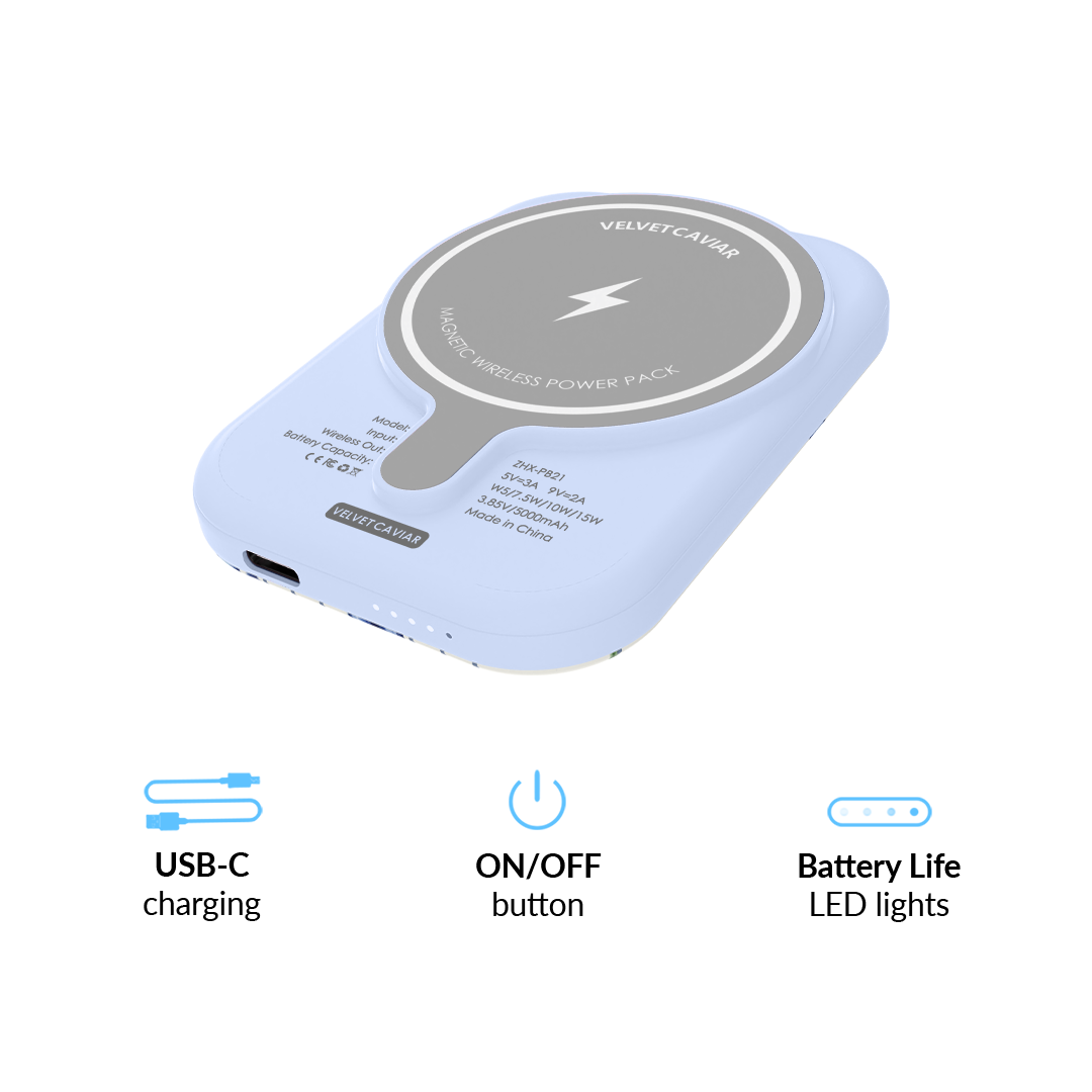 Blueberry Baby Portable MagSafe Charger Power Pack
