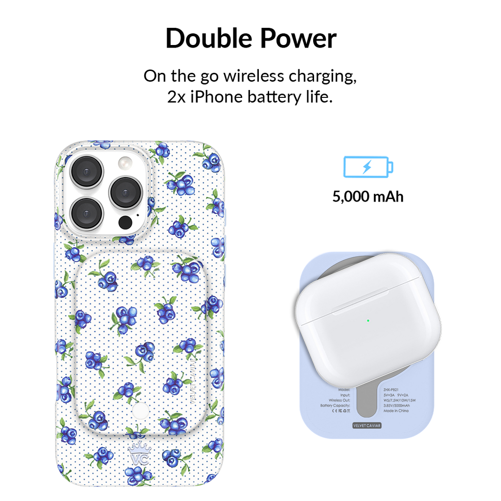 Blueberry Baby Portable MagSafe Charger Power Pack