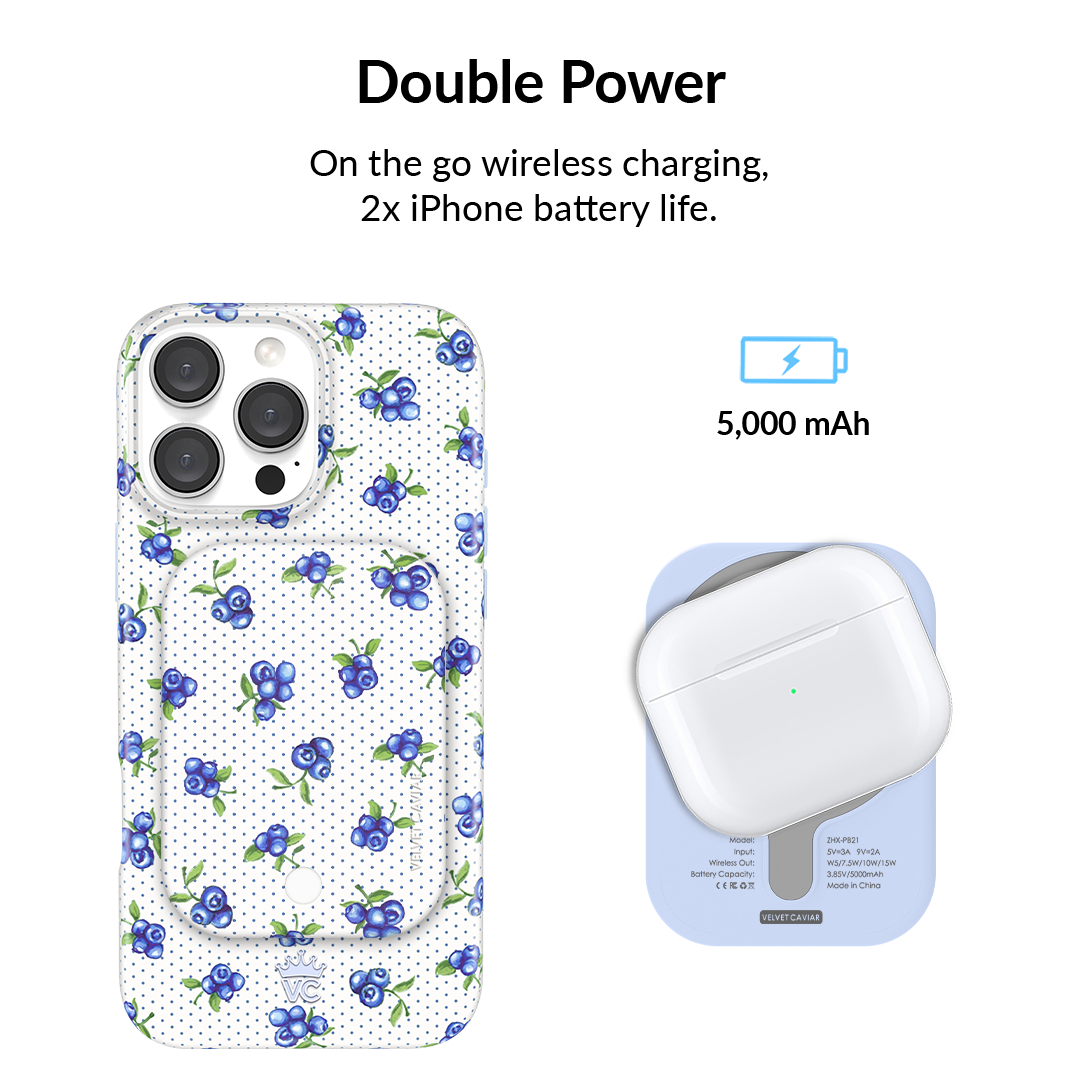 Blueberry Baby Portable MagSafe Charger Power Pack