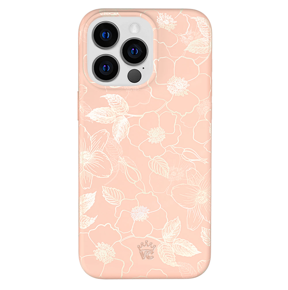 Peach Blossom Floral iPhone Case