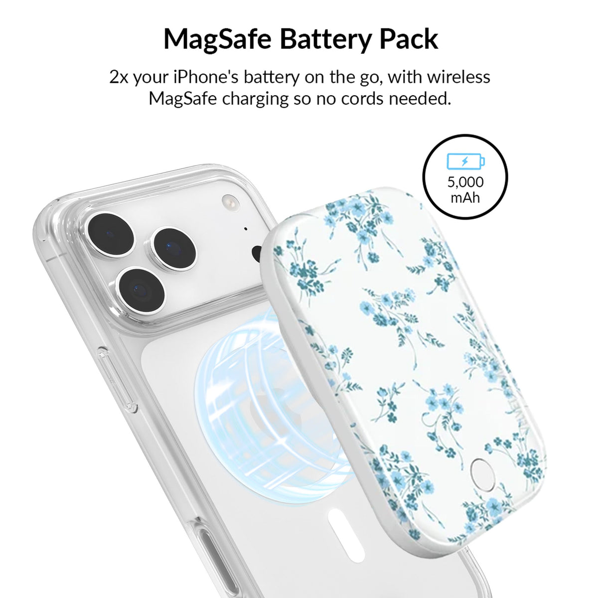 French Blue Floral iPhone Bundle Set