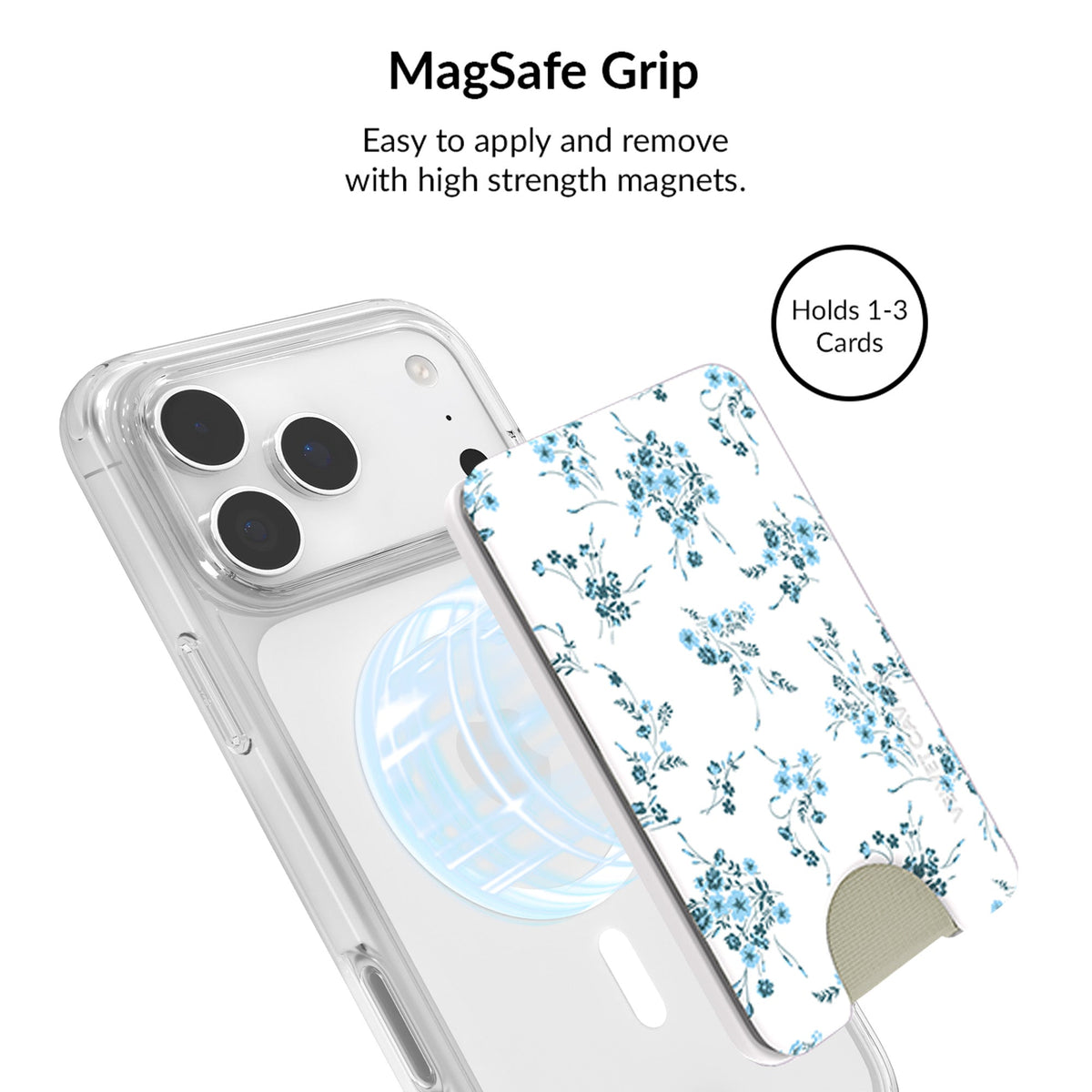 French Blue Floral iPhone Bundle Set