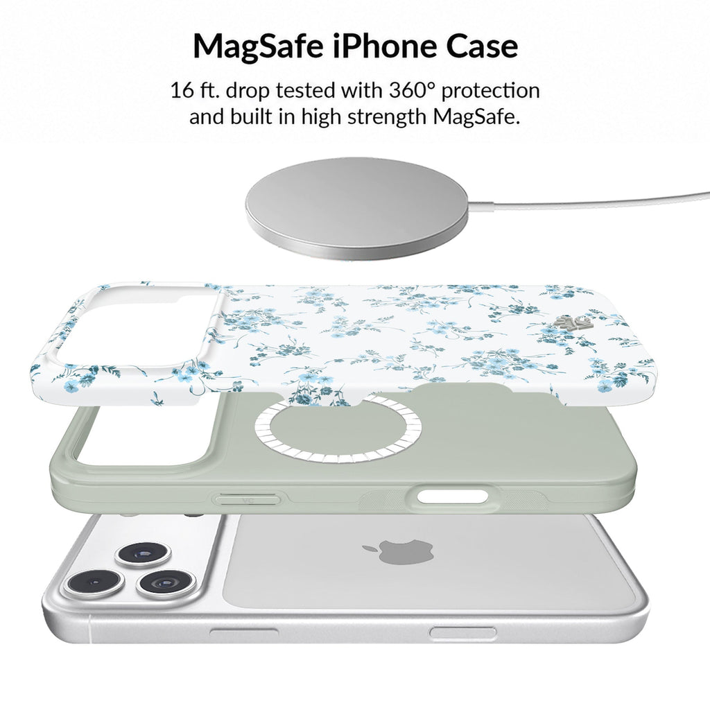 French Blue Floral iPhone Bundle Set