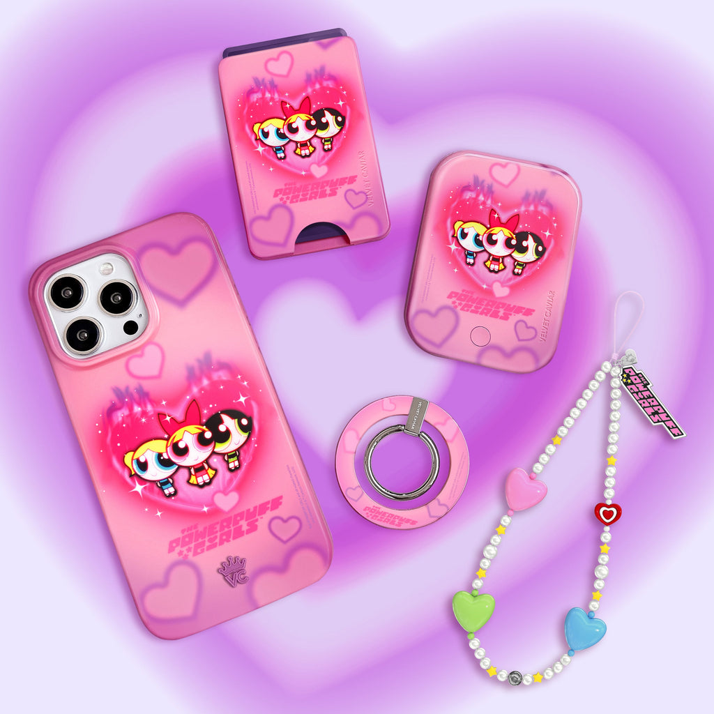 The Powerpuff Girls Airbrush Hearts iPhone Case