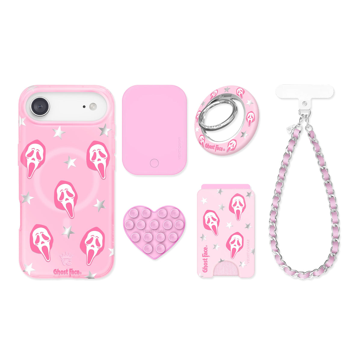 Ghost Face Call Me Pink iPhone Bundle Set