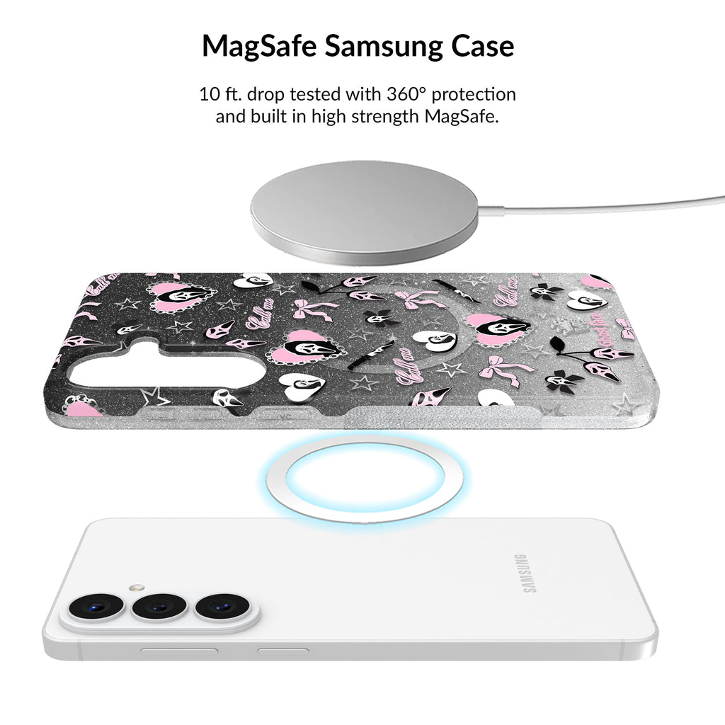 Ghost Face Goth Glitter Samsung Bundle Set