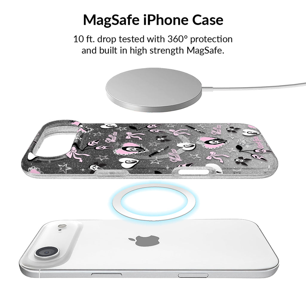 Ghost Face Goth Glitter iPhone Bundle Set
