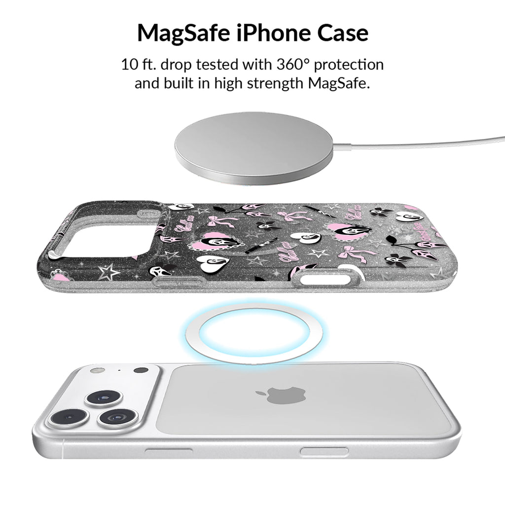 Ghost Face Goth Glitter iPhone Bundle Set