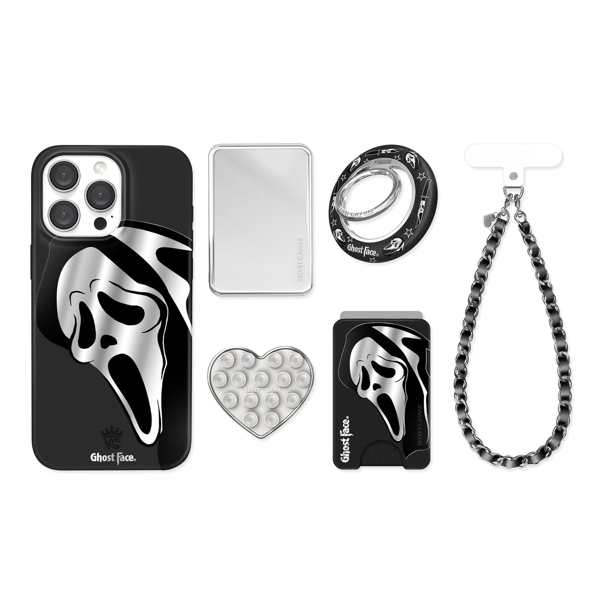 Ghost Face Killer Chrome iPhone Bundle Set
