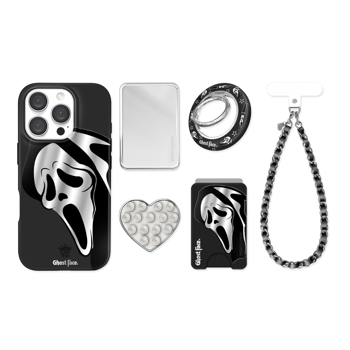 Ghost Face Killer Chrome iPhone Bundle Set